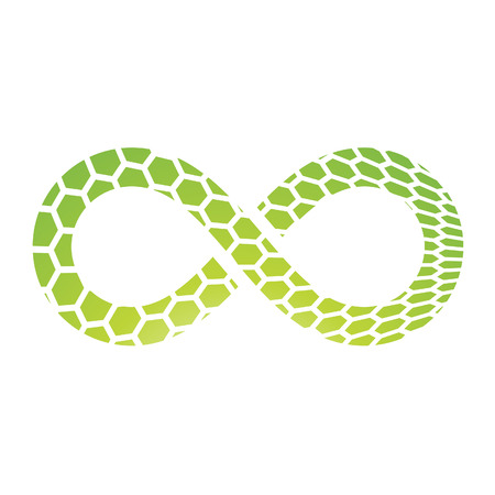 Illustration of Infinity Symbol Design isolated on a white backgroundのイラスト素材
