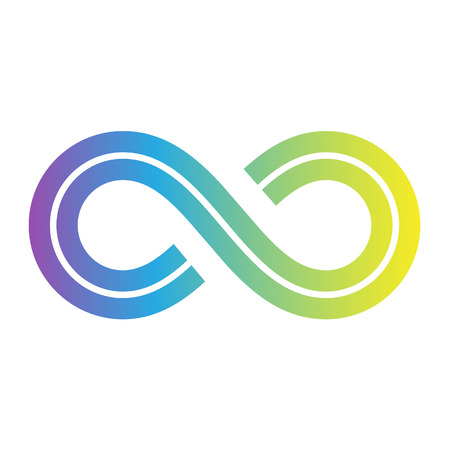 Illustration of Infinity Symbol Design isolated on a white backgroundのイラスト素材