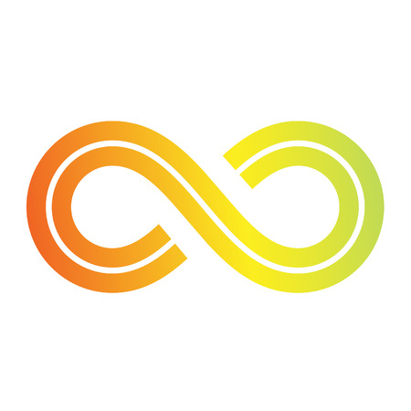 Illustration of Infinity Symbol Design isolated on a white backgroundのイラスト素材