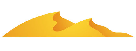 Illustration of Cartoon Dunes isolated on a white backgroundのイラスト素材