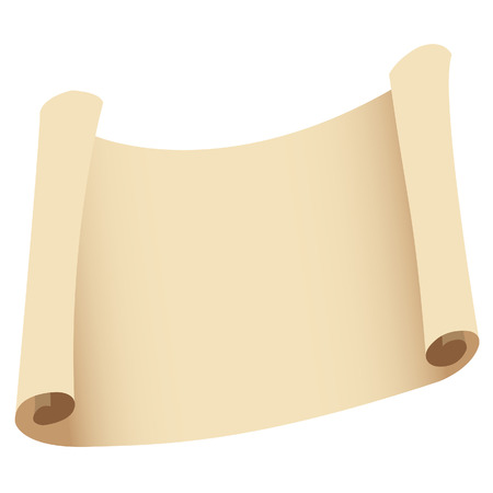 Illustration of Old Paper Banner isolated on a white backgroundのイラスト素材