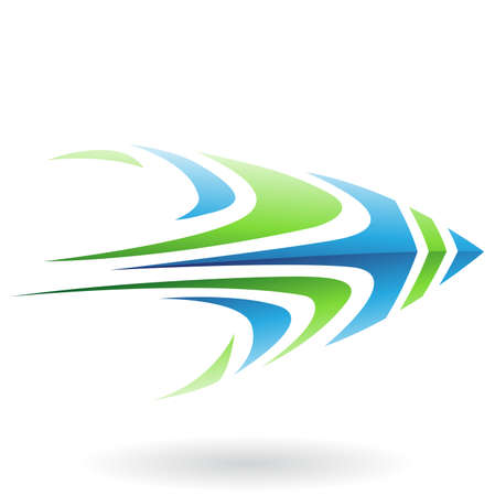 Flying Dynamic Abstract Arrows Iconのイラスト素材