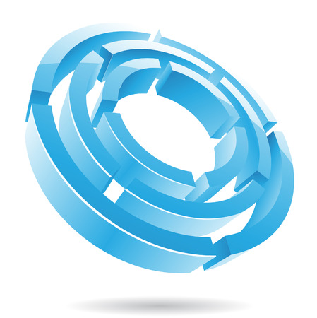 3d Ice Blue Abstract Iconのイラスト素材