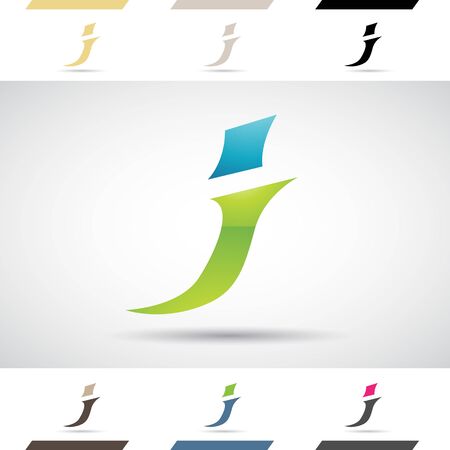 Design Concept of Colorful Stock Icons and Shapes of Letter J Illustrationのイラスト素材