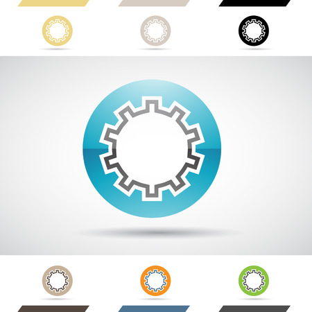 Design Concept of Colorful Stock Icons and Shapes of Letter Oのイラスト素材