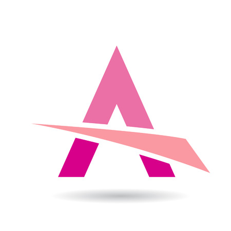 Design Concept of a Colorful Abstract Triangular Icon of Letter A, Vector Illustrationのイラスト素材
