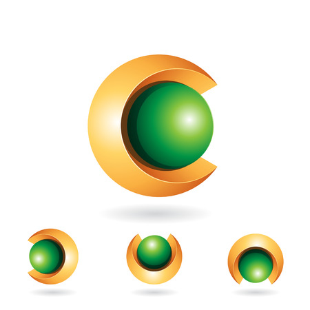 Design Concept of a Abstract Icon of Letter C, Vector Illustrationのイラスト素材