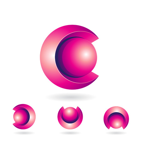 Design Concept of a Abstract Icon of Letter C, Vector Illustrationのイラスト素材