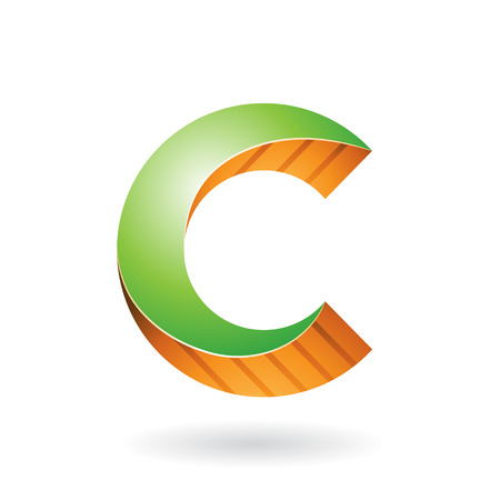 Design Concept of a Abstract Icon of Letter C, Vector Illustrationのイラスト素材