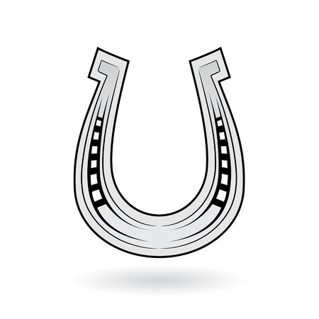 Vector Illustration of Horse Shoes isolated on a white backgroundのイラスト素材