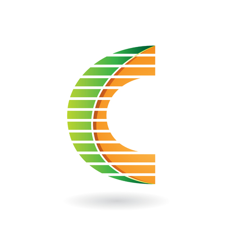 Design Concept of a Abstract Icon of Letter C, Vector Illustrationのイラスト素材