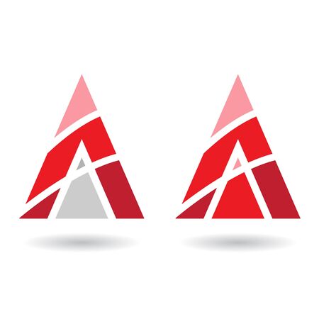 Design Concept of a Colorful Abstract Triangular Icon of Letter A, Vector Illustrationのイラスト素材