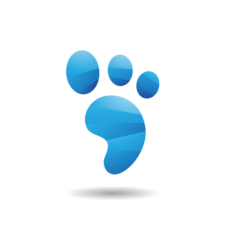 Design Concept of an Animal Footprint Icon, Vector Illustration Isolated on a White Backgroundのイラスト素材
