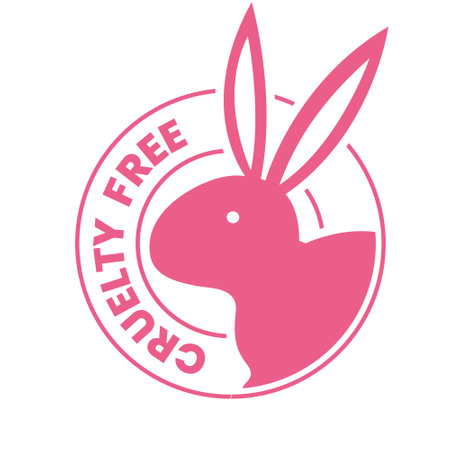 Pink Cruelty Free Badge isolated on a White Backgroundのイラスト素材