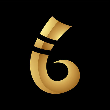 Golden Letter B Symbol on a Black Background - Icon 2の写真素材