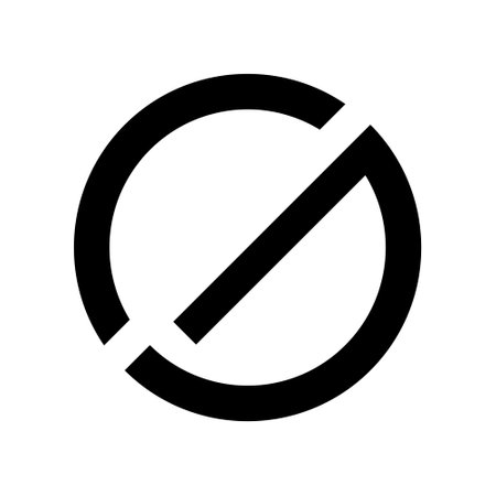 Black Thin Round Letter G Icon on a White Backgroundのイラスト素材