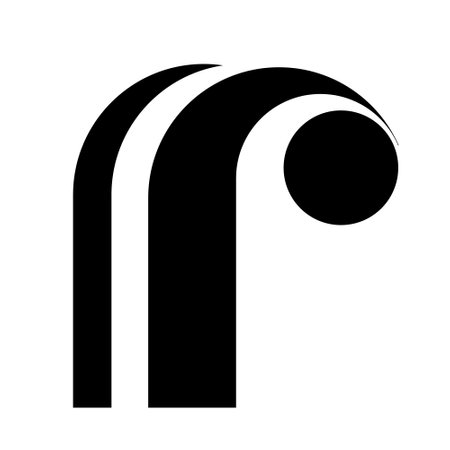 Black Abstract Lowercase Striped Letter R Icon on a White Backgroundのイラスト素材