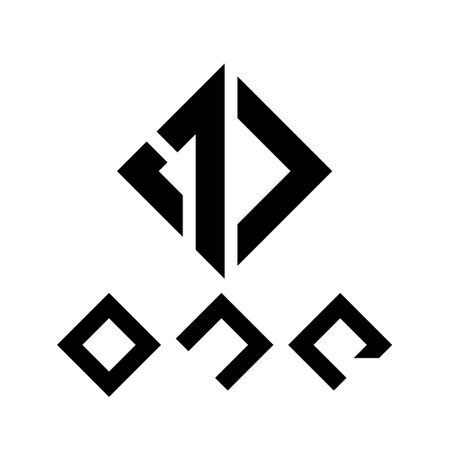 Black Symbol for Number 1 on a White Background - Icon 7のイラスト素材