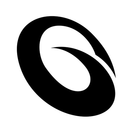 Black Abstract Uppercase Spiky Letter G Icon on a White Backgroundのイラスト素材