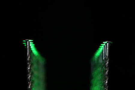 line up nails (green) 5の写真素材