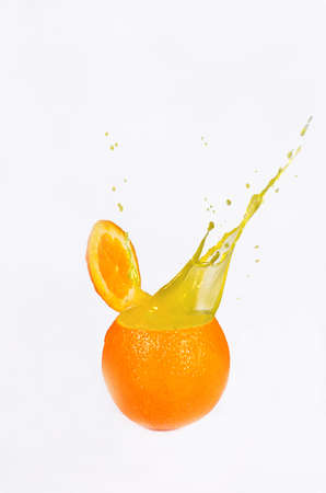 juice in the orangeの写真素材