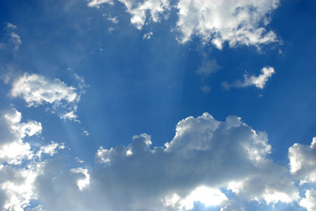 bright sky and clouds