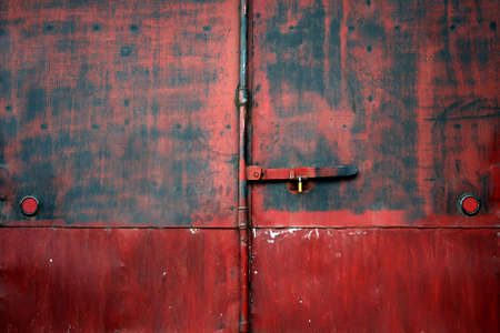 back door of a cargo containerの写真素材