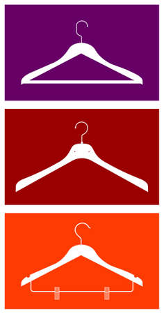 Three clothes hangers. Vector availableのイラスト素材