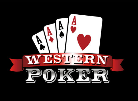 Four aces. Casino Poker Cards on black background. 