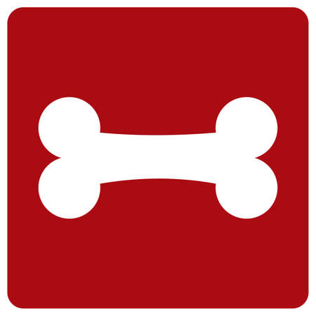 white bone on red backgroundのイラスト素材