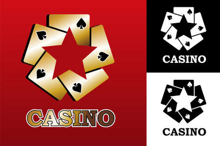 Four aces. Casino Poker Cards on black background. のイラスト素材