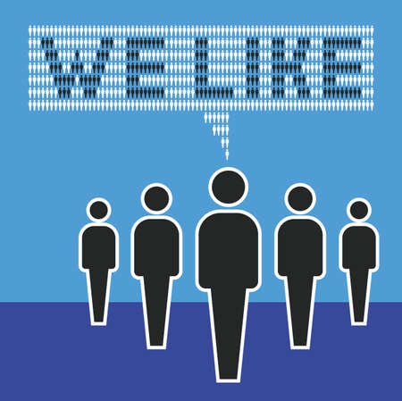 Virtual community of social networks like. Vector availableのイラスト素材