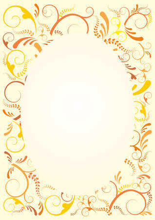 Floral frame background. Vector file available.のイラスト素材