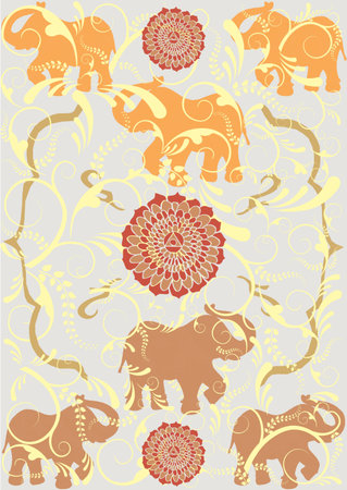 Traditional indian elephant background. のイラスト素材