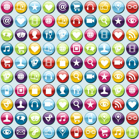 Smartphone app icon set seamless background. file layered for easy manipulation and customisation.のイラスト素材