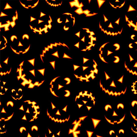 Halloween horror symbols seamless pattern background. Vector file layered for easy manipulation and custom coloring.のイラスト素材