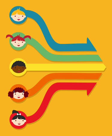 Diversity education at school children network diagram illustration Diversity education at school children network diagram illustration