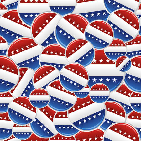 USA elections badge pins pattern   file layered for easy manipulation and custom coloring のイラスト素材