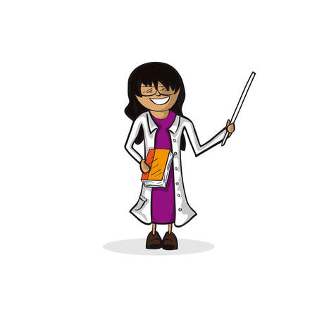 Profession teacher woman work success illustration. のイラスト素材