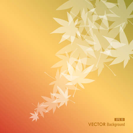 Autumn flying leaves.  Fall season splash composition background   のイラスト素材