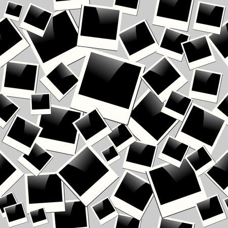 Vintage instant photo frames seamless pattern backgroundのイラスト素材