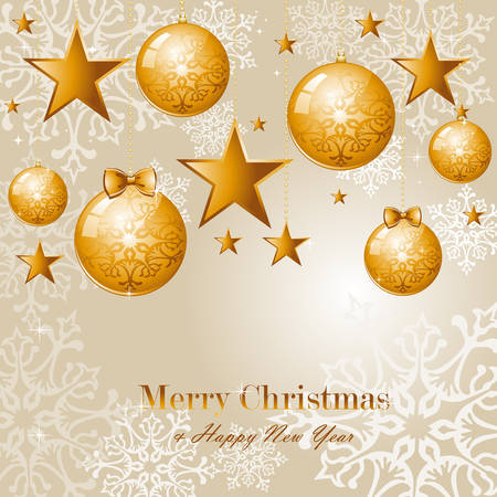 Luxury Merry Christmas snowflakes and gold elements background. file organized in layers for easy editing.
のイラスト素材
