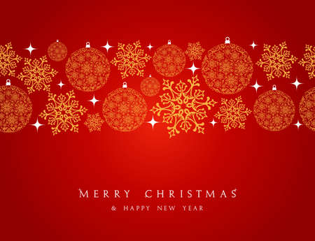 Merry Christmas decorations elements seamless pattern border.  file organized in layers for easy editing.
のイラスト素材