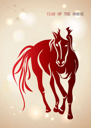 Chinese New Year of horse 2014 contemporary background.のイラスト素材