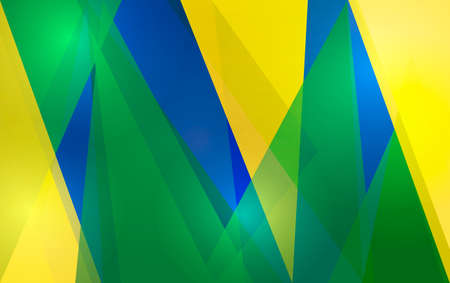 Abstract geometric Brazil flag concept background. Useful for cover, book, website or advertising design. EPS10 vector with transparency organized in layers for easy editing.のイラスト素材