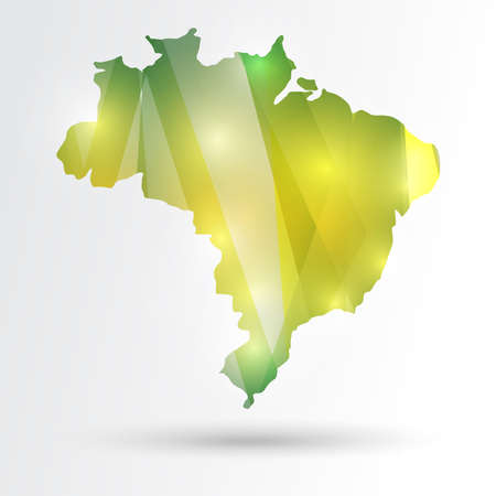 Colorful abstract Brazil map. EPS10 vector with transparency organized in layers for easy editing.のイラスト素材