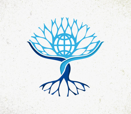 We all are one concept tree.のイラスト素材