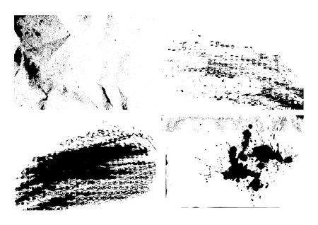 Set of isolated grunge textures illustration background. EPS10 vector file.のイラスト素材