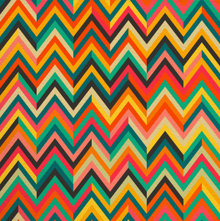 Geometric abstract zigzag colorful vintage retro seamless pattern background. Ideal for fabric, wrapping paper and book cover design. EPS10 vector file.のイラスト素材
