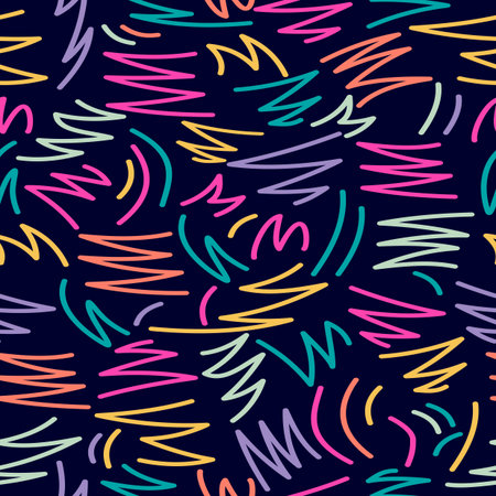 Retro vintage 80s memphis doodle fashion style seamless pattern illustration background. Ideal for...